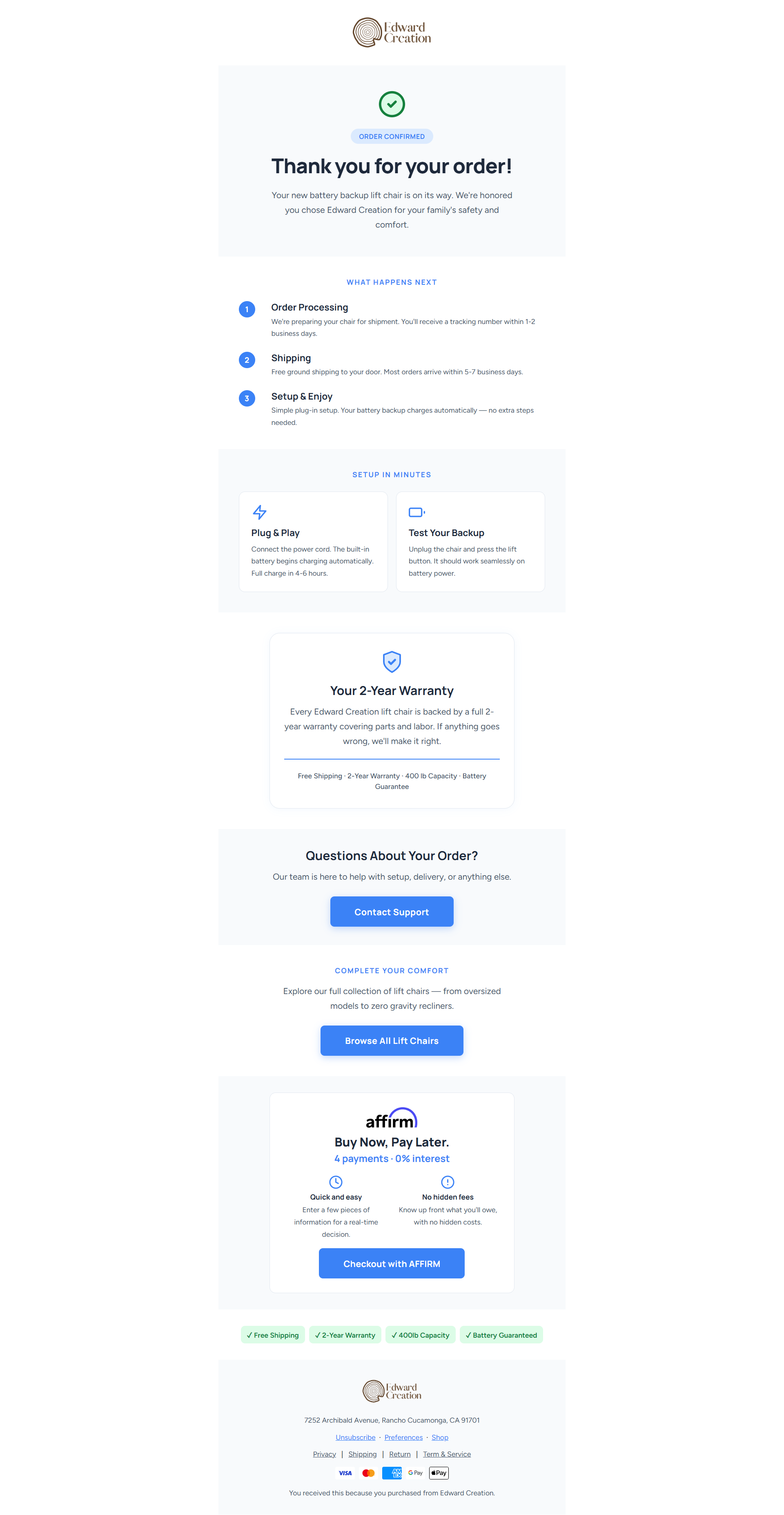 Post-Purchase Thank You